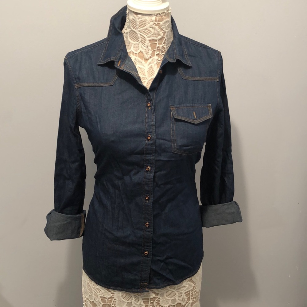 Zara Graffiti Denim Shirt